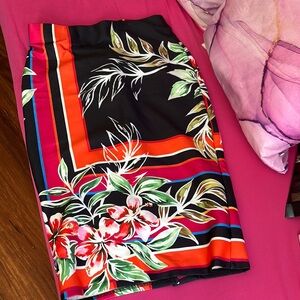 Black and Red Tropical Sarong Swimwear